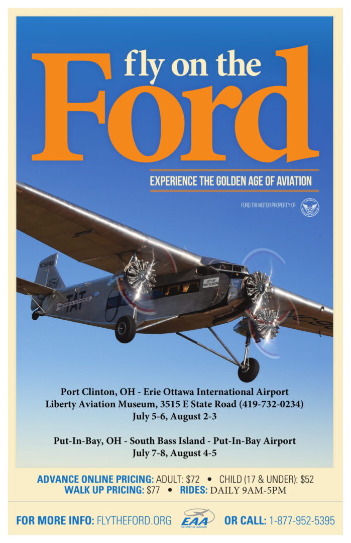 A poster of an old airplane on the front cover.